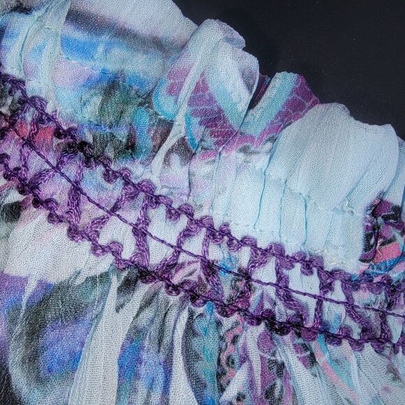 Unity World Wear Bohemian Sublimation Peasant top blouse 1x - Picture 5 of 7